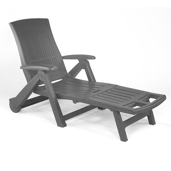Gartenliege ZIRCONE, 72×195×101 cm, anthrazit